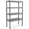Lemag srl Lemag Scaffale in Resina 4 Ripiani 30x60x143h cm - Scaffalatura Portata 100 kg per Garage Cantina e Magazzino - Scaffale Plastica Resistente Montaggio a Incastro Senza Viti | Made in Italy