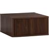 HOMN LIVING Comodino sospeso Florida con 1 cassetto Effetto Noce, 40 cm (Larghezza) 35 cm (profondità) 19 cm (Altezza)