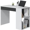 Habitdesign Tavolo da Studio con 1 Cassetto, Tavolo da Studio o Scirorio, Modello Masster, Finitura Bianco Artik e Grigio Antracite, Misure: 101 cm (Larghezza) x 73 cm (Altezza) x 50 cm (fondo)