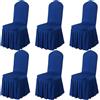BUAOGDVG Gonna Parson Fodere for sedia rimovibili elasticizzate in spandex lavabile | Fodera protettiva for sedia attrezzata for cene, feste, cerimonie(Royal Blue,6)