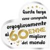 NAÏZAYA TARGA A CUORE IN ACRILICO COMPLEANNO UOMO