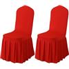 BUAOGDVG Gonna Parson Fodere for sedia rimovibili elasticizzate in spandex lavabile | Fodera protettiva for sedia attrezzata for cene, feste, cerimonie(Red,2)