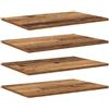 Générique Mensola da parete, 4 pezzi, 60 x 40 x 1,5 cm, colore: Marrone | Legno di ingegneria solido, design minimalista, montaggio facile a 2 persone, richiede staffe non incluse