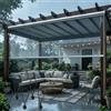 Generico Tenda a Rullo in PVC Trasparente per Esterni, Tapparella Avvolgibile Impermeabile e Antivento Facile da Pulire, Tende Termiche Antipioggia per Balcone Pergolato Gazebo e Veranda(B40xH100cm)