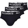AllSaints Boxer Uomo con Tasca Sagomata, Nero | Intimo in modal, nylon riciclato, intimo uomo, confezione da 3