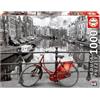 Educa Puzzle da 1000 Pezzi Educa - Amsterdam in Bianco e Nero: Bicicletta Rossa