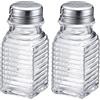Westmark Spargitore universale, 2 pezzi, foro universale nel coperchio, capacità: 75 ml, acciaio inox/vetro, Porto, trasparente/argento, 63172270