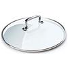 Le Creuset Coperchio in vetro, Diameter 22 cm, Pratico accessorio per la linea in alluminio antiaderente, Impugnatura in acciaio inox fissata, 96200822000000