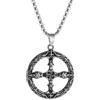 Generico Collana vintage con croce nordica per uomini, amuleto pagano, ruota solare, scandinava, regalo di gioielli