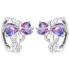 Cymyss Orecchini a cerchio da donna in argento Sterling 925, ipoallergenici, stile huggie