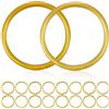MOBUTOFU 18 Pezzi Bracciali in Silicone Oro, Leggeri e Confortevoli | Donna e Ragazze, Silenziosi al Polso, Accessori Gioiello Personalizzabili, Stile Versatile