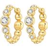 CYMYSS Orecchini Oro Donna in Argento 925 Placcato Oro 18K, Orecchini Dorati Eleganti e Leggeri, Gioielli Donna per Uso Quotidiano, Occasioni Speciali e Regalo