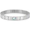 Nomination Xte Bracciale Donna Acciaio con Cubic Zirconia | Bracciale estensibile in acciaio con Cubic Zirconia e pietra colorata. Elegante, luminoso e versatile per ogni occasione.