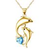 REDSUN Collana da donna in argento Sterling 925 con ciondolo a forma di | Collana con cuore di cristallo blu e pietra di luna, per donne e ragazze, regalo di compleanno, festa della mamma, Natale