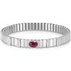 Nomination Xte Bracciale Donna Acciaio con Cubic Zirconia | Bracciale estensibile in acciaio con Cubic Zirconia e pietra colorata. Elegante, luminoso e versatile per ogni occasione.