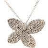 GocciAzzurra Jewels GocciAzzurra - Collana da Donna Dea Rhodium e Golden Crystal, Oro 24k e Argento, Collana con Pendente a Farfalla Effetto Pavé, Protezione E-Coating, Gioiello Made in Italy