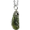 TENET - Ciondolo in vera pietra naturale con catenina MOLDAVITE GREZZA 1,5-2 CM