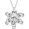 Certykllp Collana personalizzata con nome a pugno per uomo collana da papà con nomi per bambini collana per uomini con nomi di famiglia personalizzata collana per papà nonno compleanno