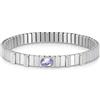 Nomination Xte Bracciale Donna Acciaio con Cubic Zirconia | Bracciale estensibile in acciaio con Cubic Zirconia e pietra colorata. Elegante, luminoso e versatile per ogni occasione.
