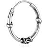 NKlaus Singolo 925 ARGENTO STERLINGO Celtico Gotico Creolo 16mm 7248