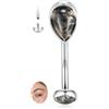 hengkaixuan Piercing per sopracciglio, G23, in titanio, 16 G, Rook Daith, Tragus, Helix, filettatura interna, bilanciere curvo, piercing verticale, gioiello per labbra, piccolo anello per ombelico