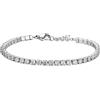Sakrami Bracciale Tennis Bambina in Argento 925 + Zirconi Bianchi Brillanti + Chiusura Regolabile + Gioiello Elegante per Regalo + Nascita + Battesimo + Comunione + Compleanno