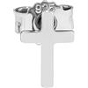 NKlaus orecchini singoli a croce in argento 925 lucido 7x5mm Kruzfix uomo piccolo 13410