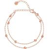day berlin day.berlin bracciale Ally donna placcato oro rosa 18k, bracciale layering con piccole sfere, 15,5+5cm regolabile, acciaio inox 316L, senza nickel e resistente all'acqua
