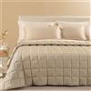 Caleffi Trapunta Leggerissima In Raso Jacquard Luce Matrimoniale Dreaming Naturale Caleffi