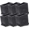 COOPHYA 6 Pezzi Copertura in Gomma per Piedi Ladder Antiscivolo, Nera | Protegge Pavimento e Gambe, Rende la Scala Stabile, per Ufficio e Cantiere, Accessorio per Scale Domestiche