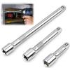 Wheshoay Set di 3 prolunghe a cricchetto, accessori per chiavi a bussola, azionamento da 1/2, 75 mm 125 mm 250 mm, in acciaio al cromo vanadio ad alta resistenza, adatto per riparazioni auto e lavori fai da