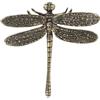 Homefurnishmall Maniglie per cassetti in ottone con design a libellula e farfalla, finitura anticata, adatte per aggiornamenti di armadi e cassetti con un tocco unico (B)