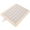 MOBUTOFU Soffione Doccia Rettangolare 5mm in Plastica, 60 Fori | Effetto Cascata Naturale, Piastra Beige 20x14x2, 5cm, per Bagno e Impianti Top Spray