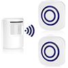 AXFEE Kit Elettronico per Campanello Senza Fili,Wireless Allarme Campanello | 3 Livelli Di Volume e 38 Allarme Suoneria, wireless Allarme campanello, per Uso in Casa, Garage, Giardino, Capannone- Nero