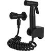 YWBL-WH Set di Spruzzatori per Bidet in Acciaio Inossidabile, Kit di Pulizia per WC a Parete, con Staffa a Parete per Tubo Flessibile con Valvola Deviatrice per Bagno di Casa, Hotel