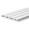 Esseci Pannelli a Listelli in WPC per Rivestimento Parete Interno ed Esterno, Doghe Effetto Legno Resistenti ad Acqua Umidità e Raggi UV, 1 Pezzo, 290x21,9x2,6 cm, Bianco
