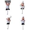 heacker 4pcs Chef Cartone Animato in Acciaio Inossidabile Importante Abbigliamento Appendiabiti Cappello Gancio da Cucina in Acciaio Inossidabile Bagno Asciugamano Ganci