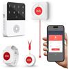 XNH Pulsante di Emergenza WiFi, Sistema di Allarme di Emergenza per Anziani, Disabili, Pazienti, Donne in Gravidanza (2 Pulsanti di Emergenza SOS, 1 Braccialetto SOS, 1 Ricevitore)