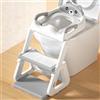 ITMNMNL Riduttore WC Bambini,Scaletta WC per Bambini,Riduttore WC Bambini con Scaletta,Riduttore Water Bambini con PVC Morbida Seduta Imbottita,PieghevoleAdatto per Tazze WC a V, U Oppure O