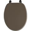 Kiamami Valentina - Copriwater in legno mdf tortora scuro con cerniere in metallo