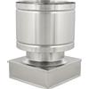 MAKA change your life quality MAKA Comignolo a Botte Quadro, Terminale per Canna Fumaria Camino Stufa a Legna Pellet e Gas, Cappello Antipioggia Aspirafumo Base Quadra (300x300 mm - Inox)