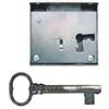 Antikhof Lucchetto per mobili in ferro, altezza: 5,0 cm, larghezza: 5,5 cm, dimensioni spina: 3,5 cm, numero di ordine: KASSL35