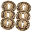 SHINEOFI Copri Buco della Serratura 6 Pezzi Rotondo Decorativo Vintage | Cassetti e Pareti, Stile Rétro Elegante, Lega di Zinco Color Caffè, Uso Semplice e Versatile