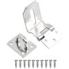 Eawfgtuw Serratura antifurto in acciaio inox con chiusura a lucchetto e chiusura per capannone, finitura spazzolata, chiusura di sicurezza per porte, armadi, scatole e cassetti, (7,6 cm)