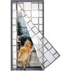 Risareyi Magnetica Tenda Termica Isolante Freddo e Caldo per Porte Finestre | 140x180cm, Grigio, Apertura Laterale, Trasparente EVA, Copertura Porta da Interno Esterno, Impermeabile, Chiusura Automatica