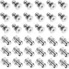QUARKZMAN 36Pz Mini Pomelli per Mobili 5mm Manopole Tonde Argento | Piccole Maniglie Per Cassetti, Per Cucina Comò Armadio Scatola Gioielli Custodie Regalo