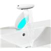 Snnowdate Rubinetto per bagno, miscelatore a LED, a cascata, con doccetta estraibile, illuminazione multicolore, girevole a 360°, 4 modalità (bianco)