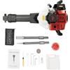 Fyssnn Martello demolitore da 1900 W, 52 CC, 6500 giri/min, martello a percussione a 2 tempi, a benzina, con trapano, adatto per la rimozione di mattoni, decorazione d'interni e impianti idraulici, ecc