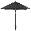 Dehner Ombrellone Vido Ø 150 cm, altezza 221 cm, alluminio/poliestere, grigio scuro