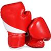 BESPORTBLE Guanti da Boxe per Ragazzo Ragazza 1 Paio, Allenamento PU EVA | 3-10 Anni, Chiusura a Strappo Regolabile, Fori Traspiranti, Imbottitura Ampia, Rosso Blu